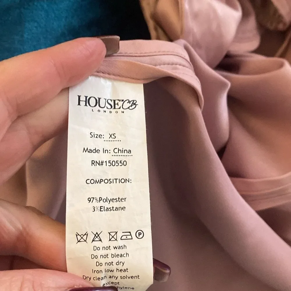 House of CB pink satin belted coat, XS - Picture 12 of 12